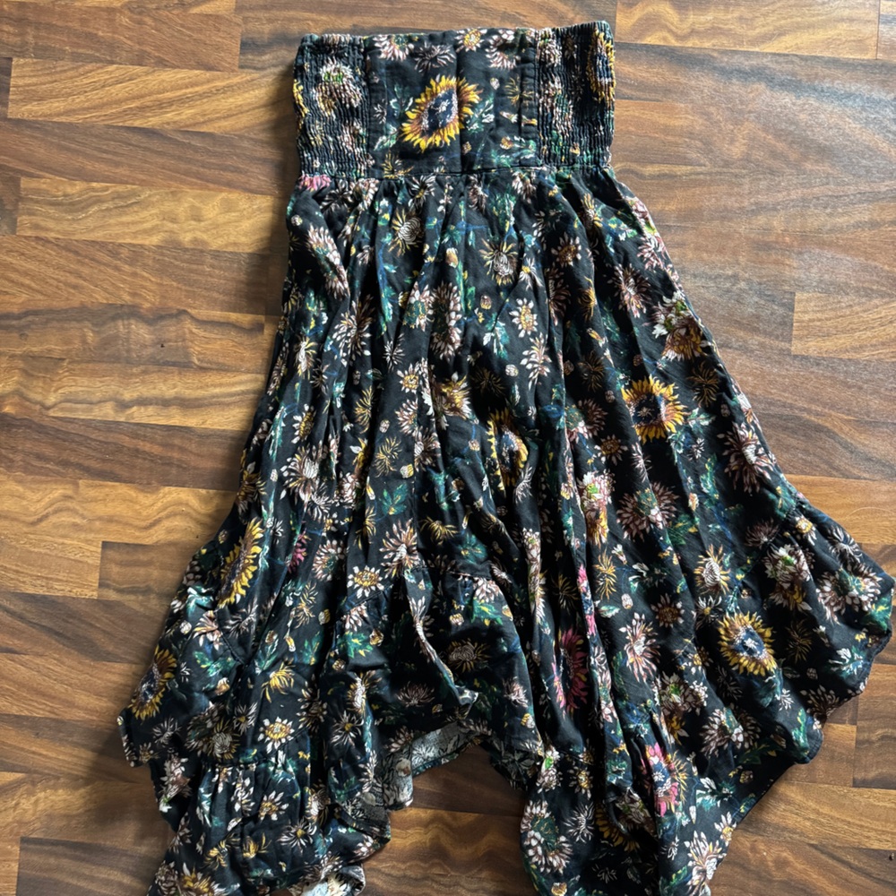 NATURAL LIFE Black and Yellow Bubble Midi Skirt